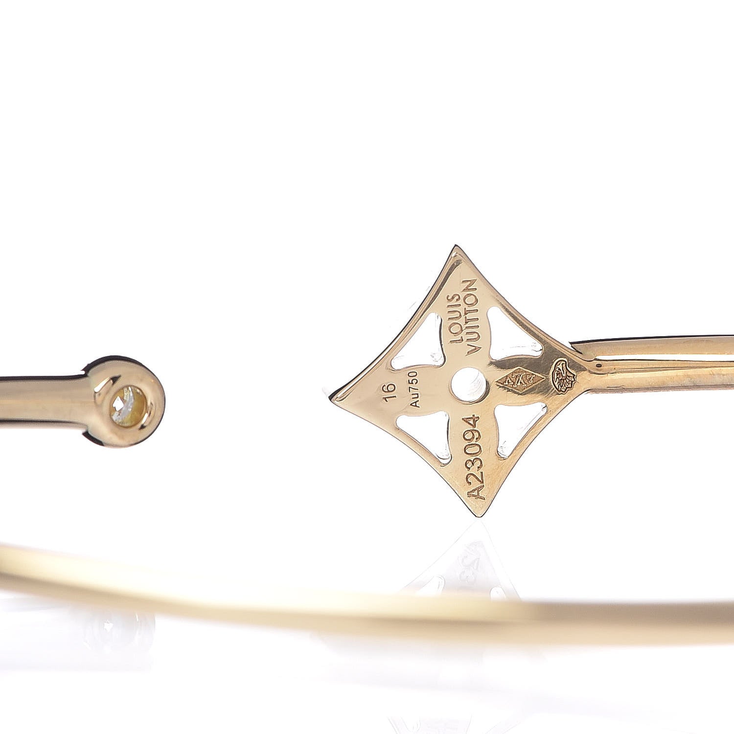 Louis Vuitton 18K Yellow Gold Diamond Idylle Blossom Twist Bracelet 4 of 5