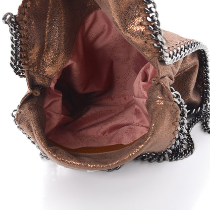 Stella McCartney Metallic Shaggy Deer Mini Falabella Fold Over Tote Brown 5 of 8