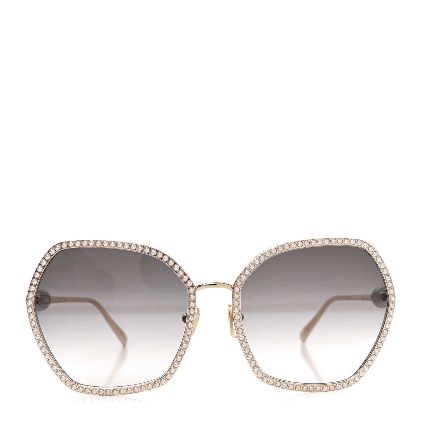 Pearl LV Cat Eye Sunglasses Z2016U Gold