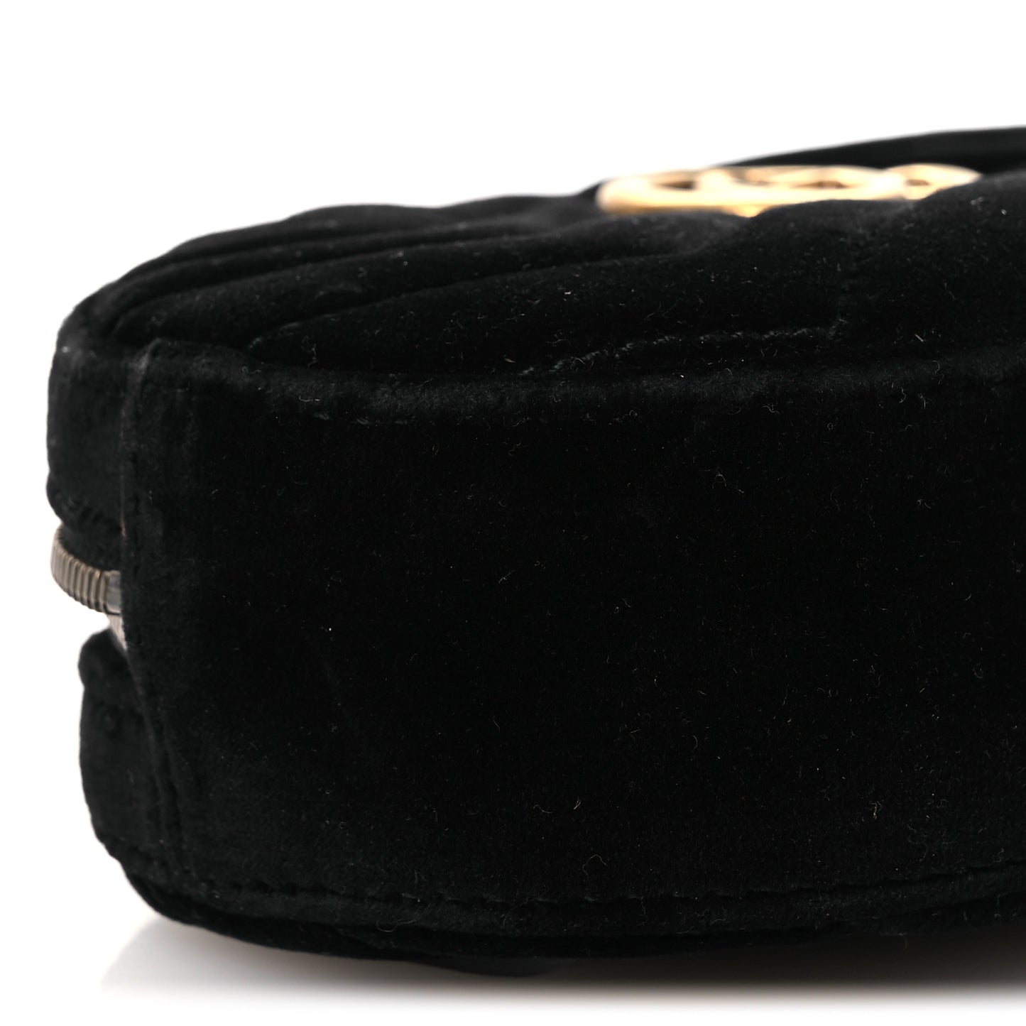 Velvet Matelasse GG Marmont Belt Bag Black 95 38 Black