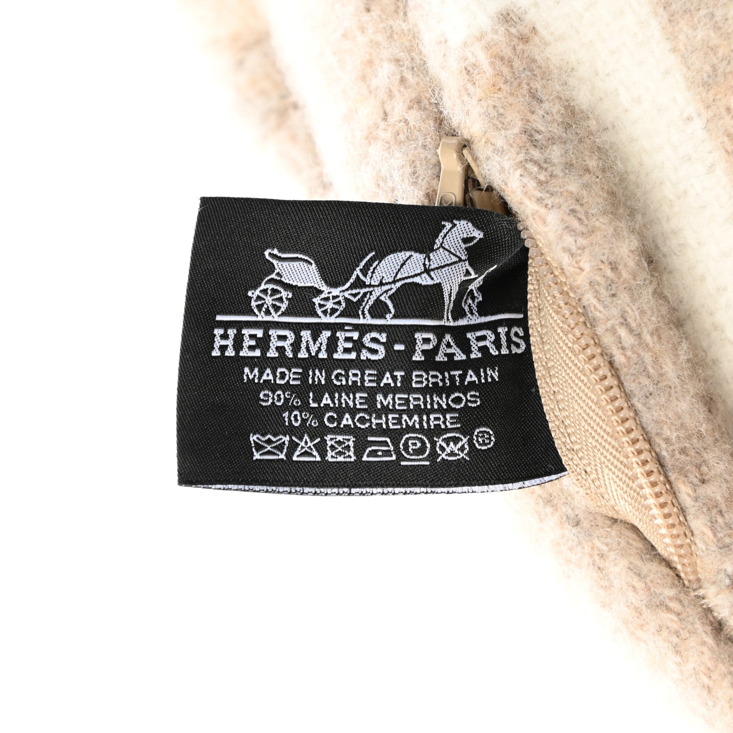 Hermes Wool Cashmere Avalon III Pillow PM Coco Camomille 3 of 3