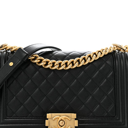 Chanel Caviar Quilted Medium Boy Flap Black 8 of 13
