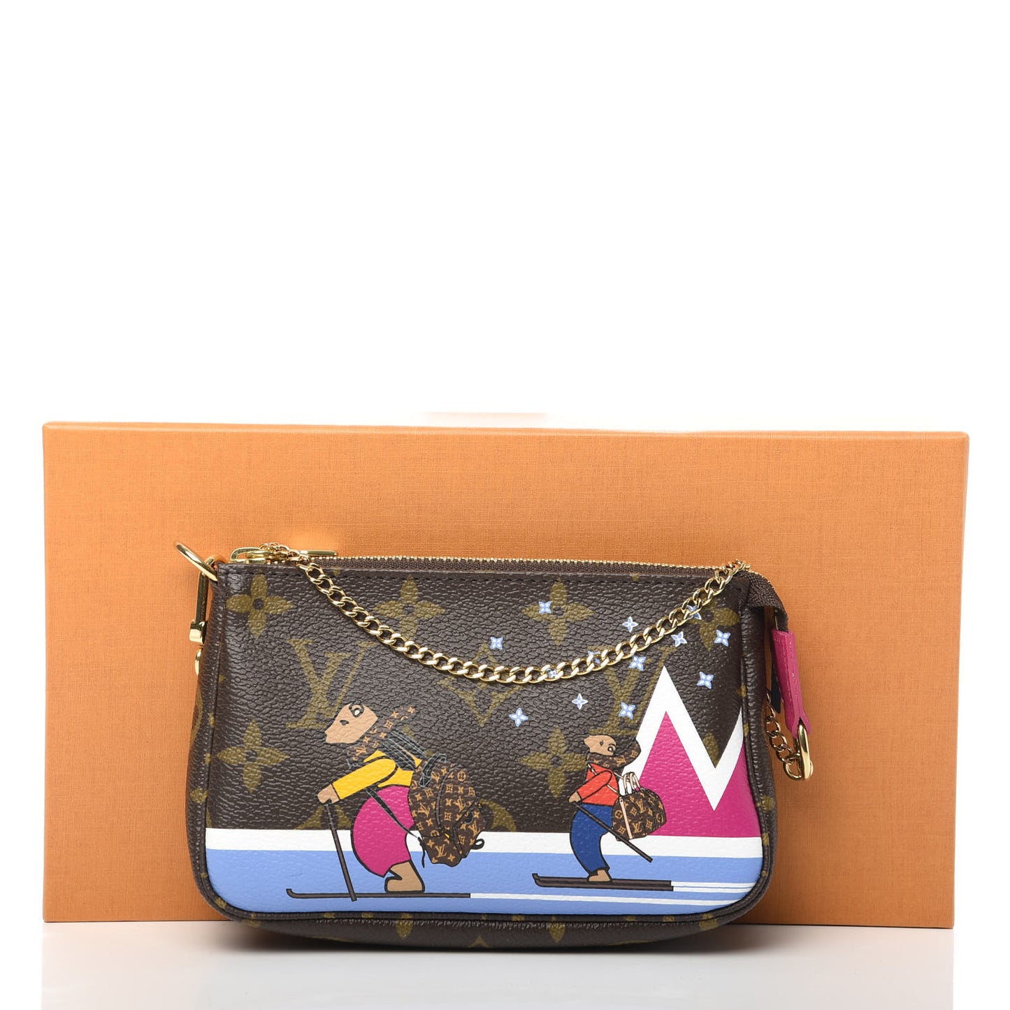 Monogram 2018 Christmas Animation Mini Bears Pochette Accessories