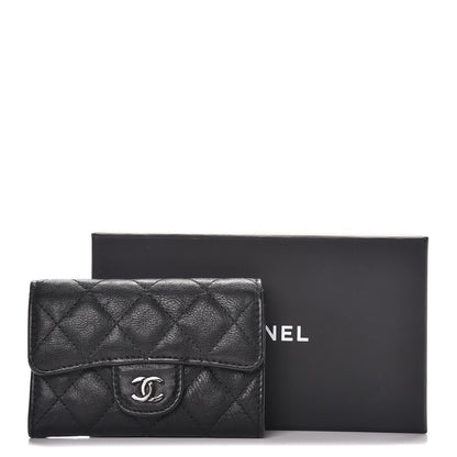 Chanel Crumpled Calfskin Quilted Card Holder So Black 9 of 9