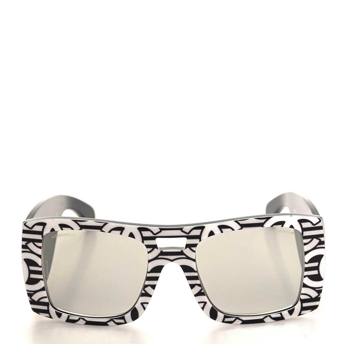 Acetate CC Logo Square Sunglasses 71628 Black White