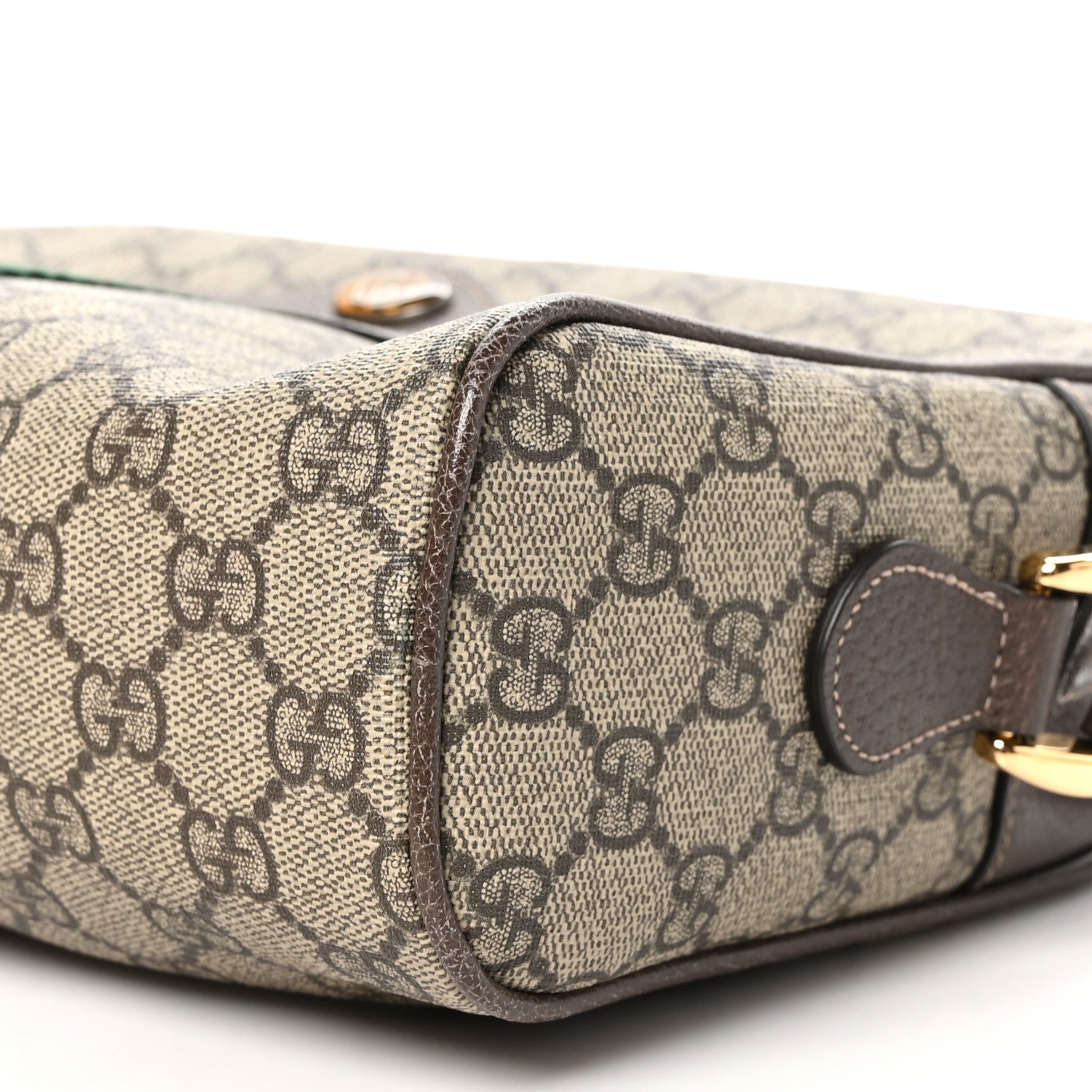 Gucci GG Supreme Monogram Web Small Ophidia Shoulder Bag Brown 10 of 10