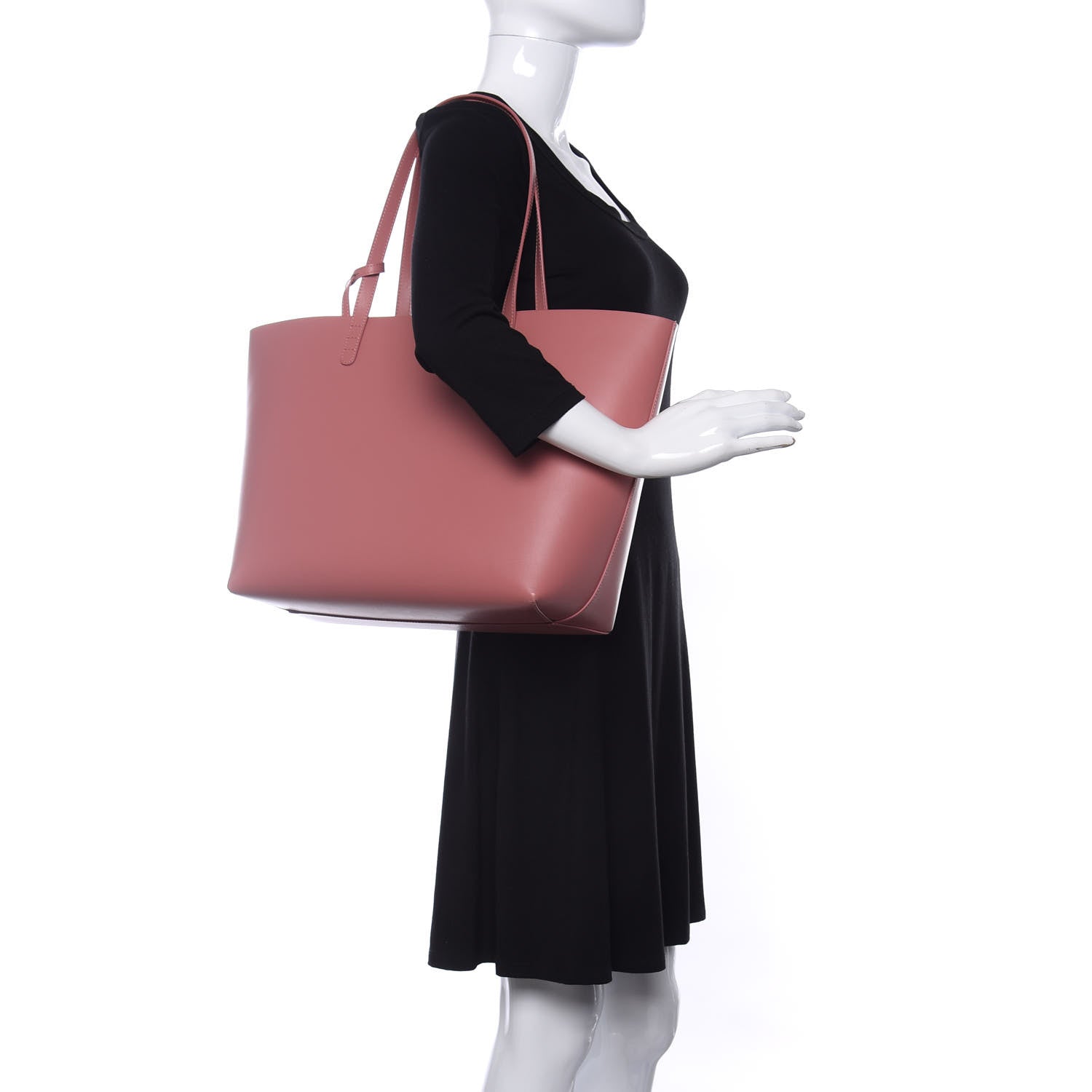 Mansur Gavriel Calfskin Large Shopping Tote Blush 2 of 9