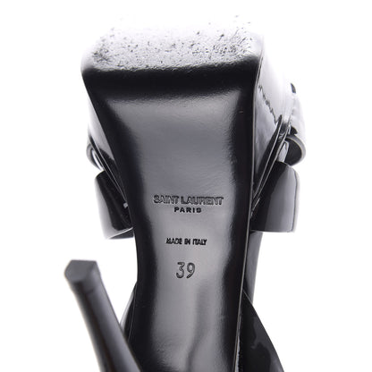 Saint Laurent Patent Tribute 75 Platform Sandals 39 Black 8 of 10