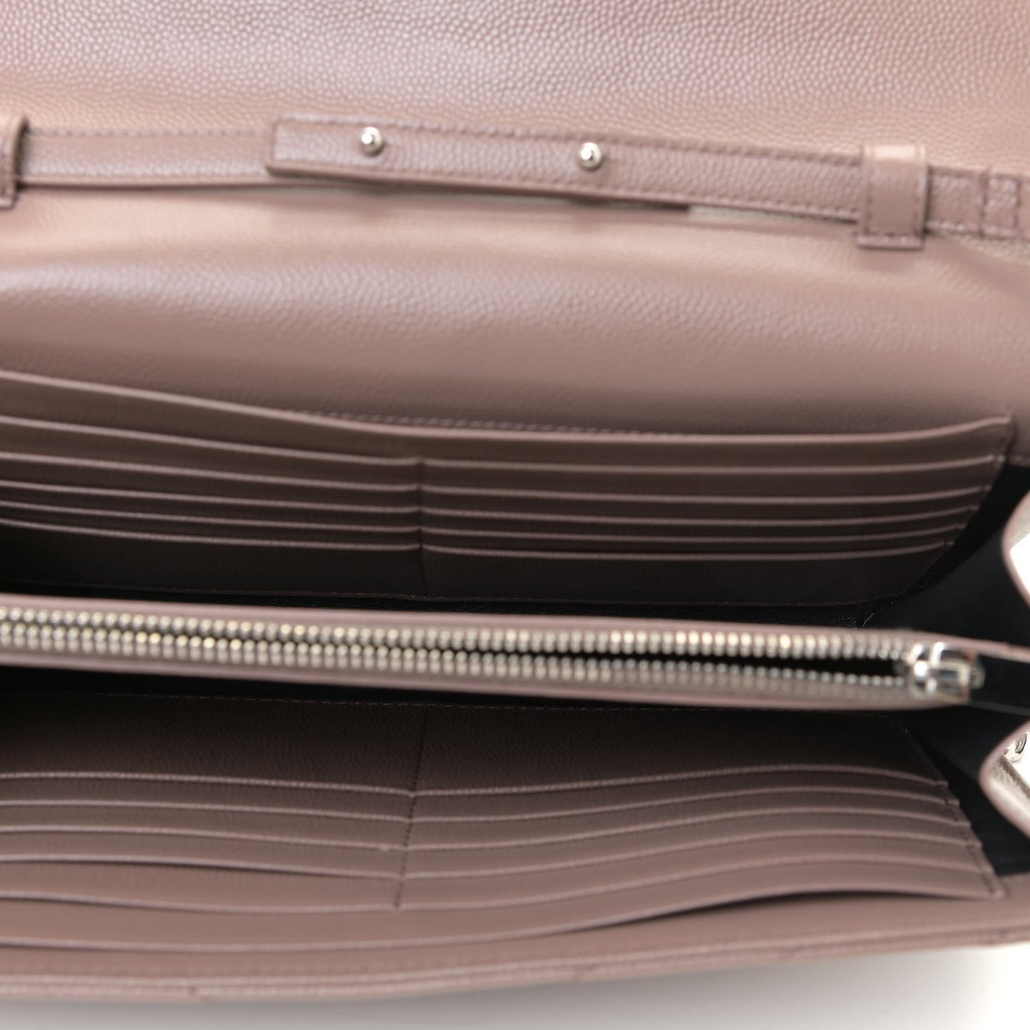 Grain De Poudre Matelasse Chevron Monogram Chain Wallet Fard