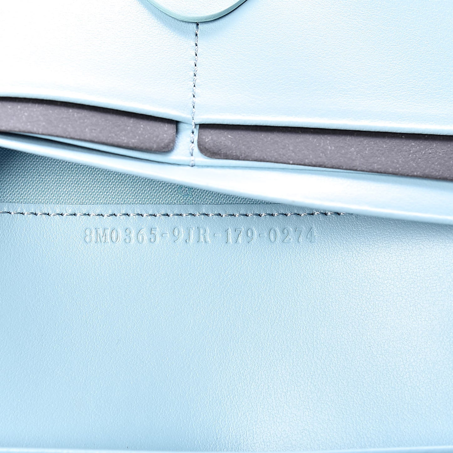 Vitello Century Lucido Hypnoteyes Studded Continental Wallet on Chain Turchese Pallido White Multicolor
