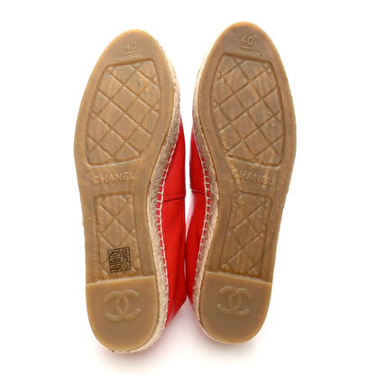 Chanel Lambskin CC Espadrilles 40 Red 6 of 9