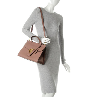 Gucci Calfskin Small GG Marmont Top Handle Bag Rosy Phard 2 of 8