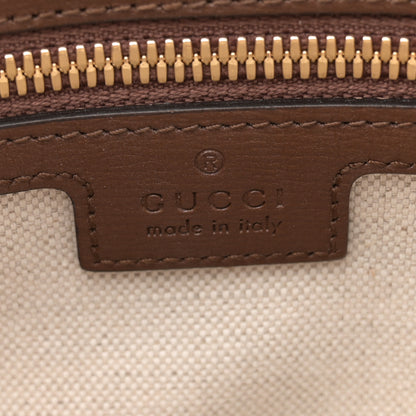 Gucci GG Supreme Monogram Azalea Calfskin Retro Interlocking G Messenger Shoulder Bag Beige Ebony Brown Sugar 6 of 12
