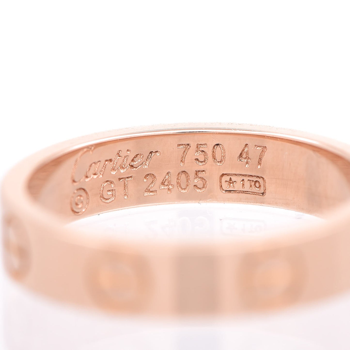 18K Pink Gold 3.5mm LOVE Wedding Band Ring 47 4