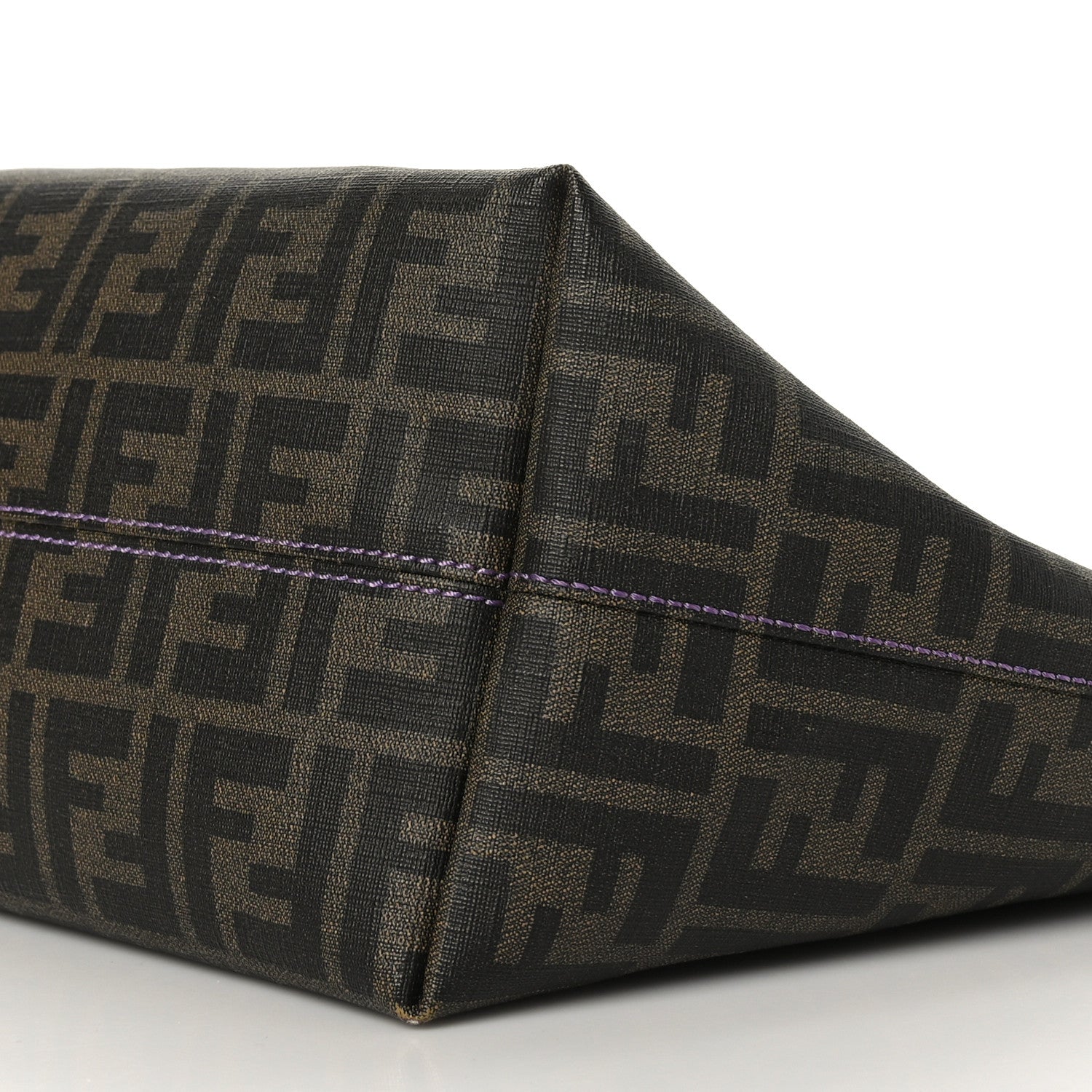 Fendi Zucca Spalmati Medium Roll Tote Tobacco Viola 9 of 9