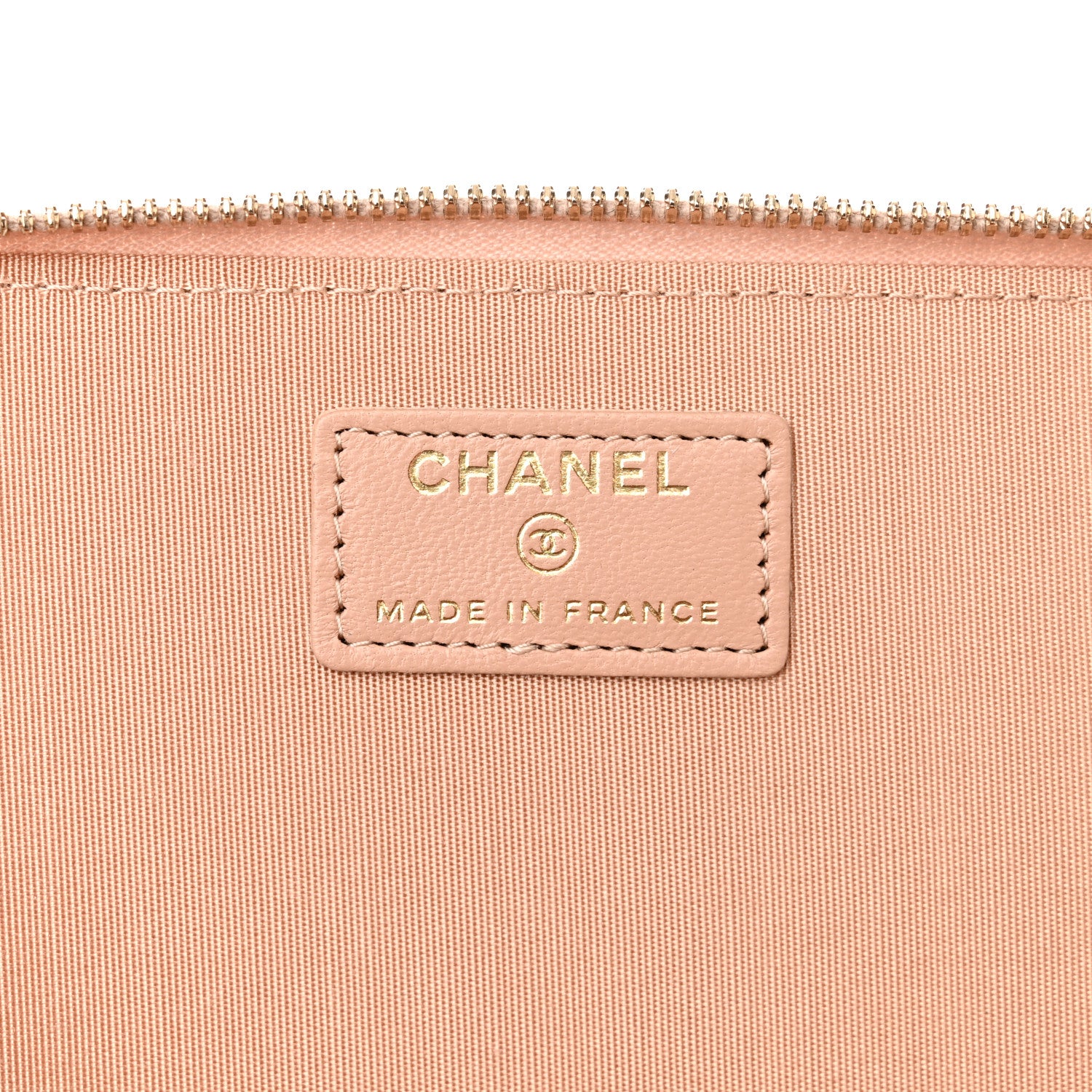 Chanel Lambskin Quilted Small Top Handle Vanity Case With Chain Beige 6 of 10