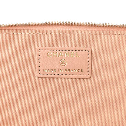 Chanel Lambskin Quilted Small Top Handle Vanity Case With Chain Beige 6 of 10