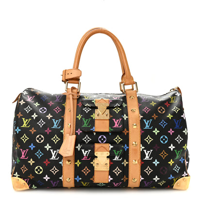 Louis Vuitton Monogram Multicolor Keepall 45 Black 1 of 12