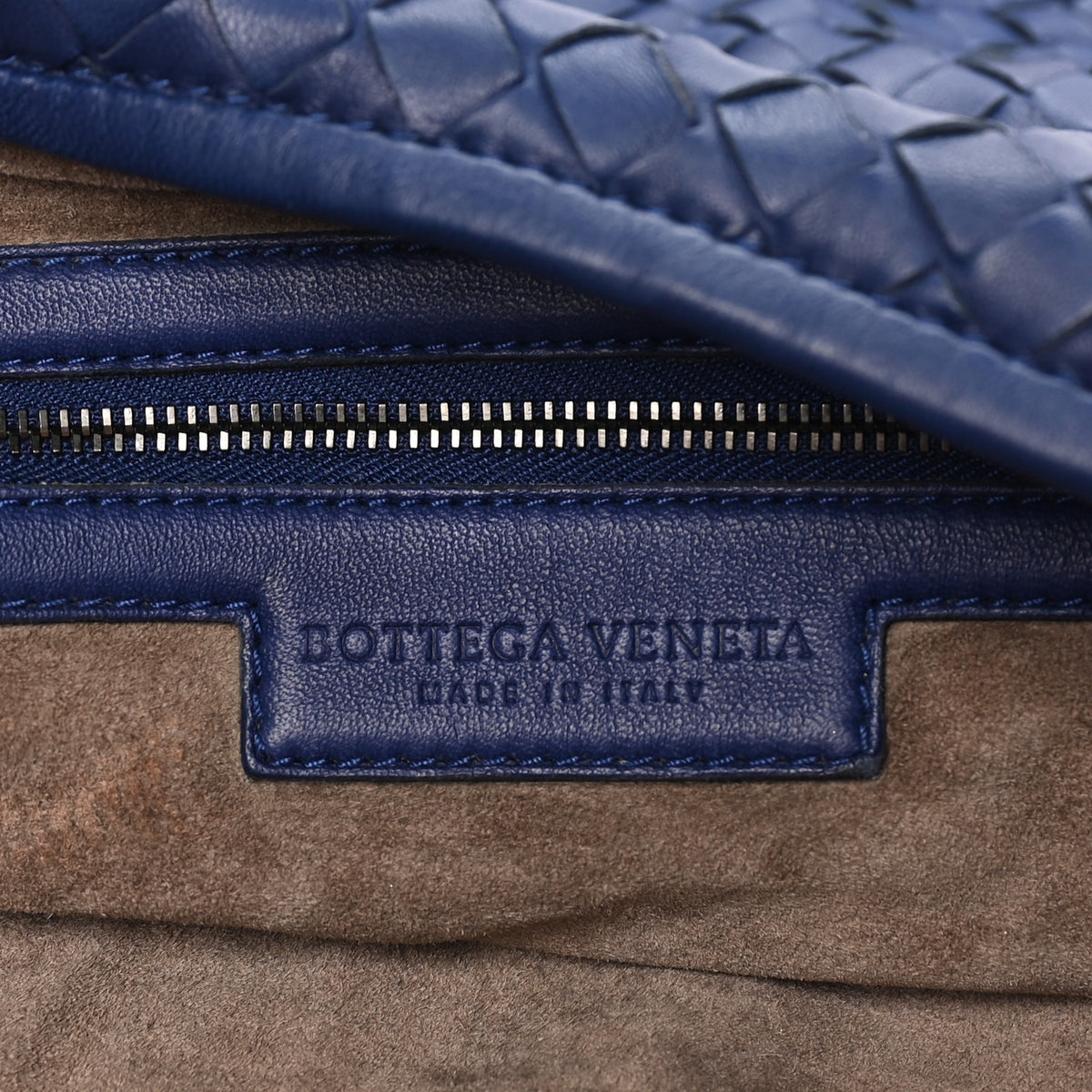 Nappa Intrecciato Large Belly Veneta Hobo Sapphire