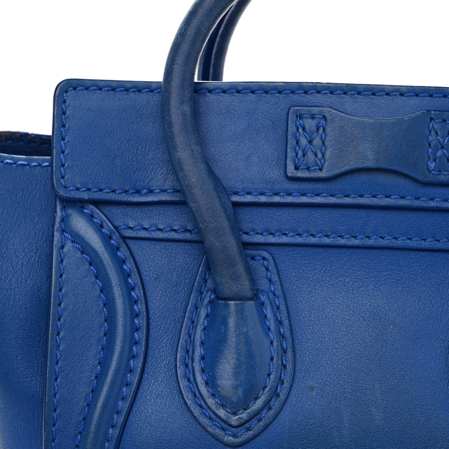 Smooth Calfskin Nano Luggage Royal Blue