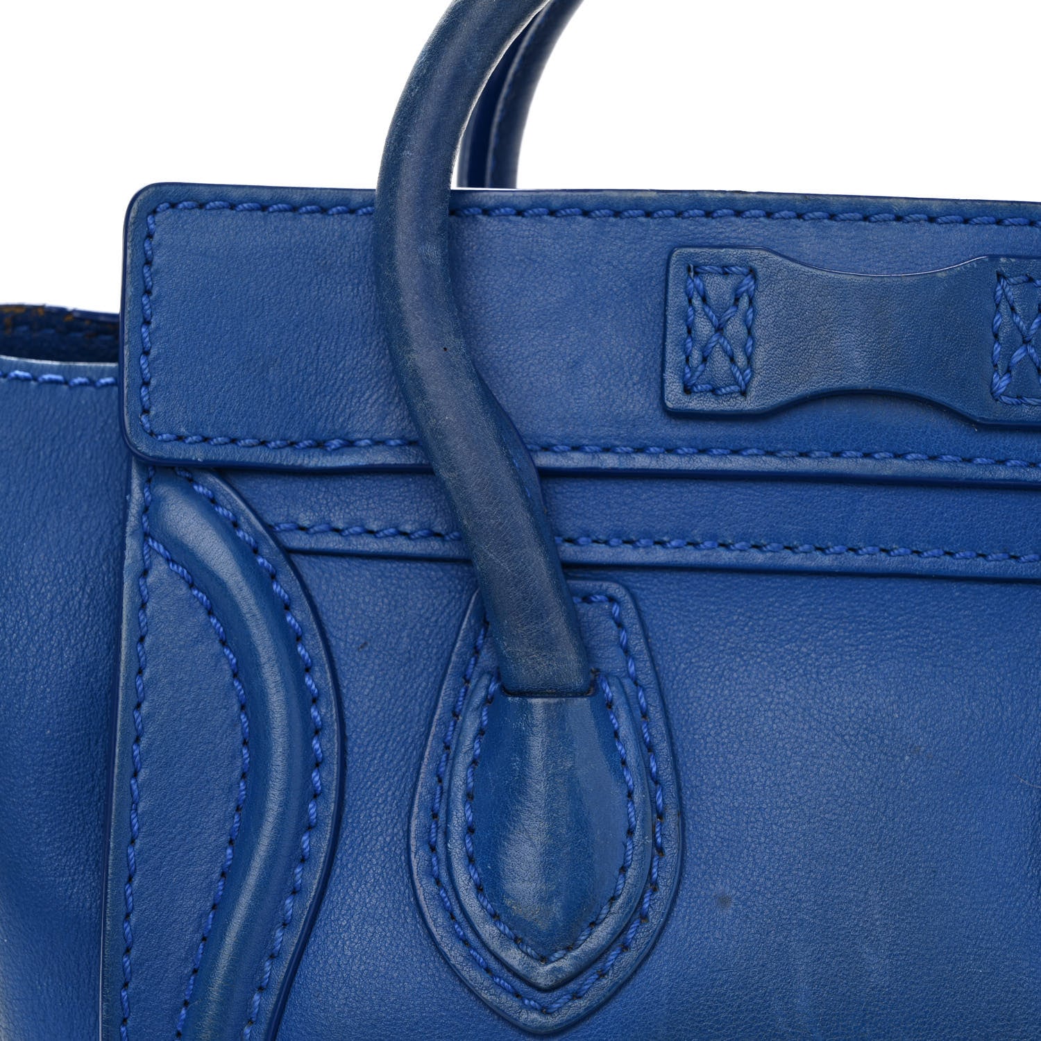 Celine Smooth Calfskin Nano Luggage Royal Blue 11 of 16