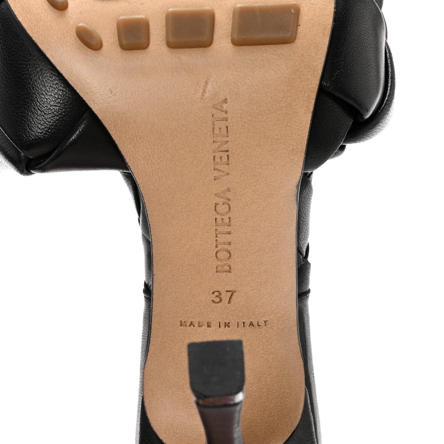 Nappa Maxi Intrecciato Lido Mule Sandals 37 Black