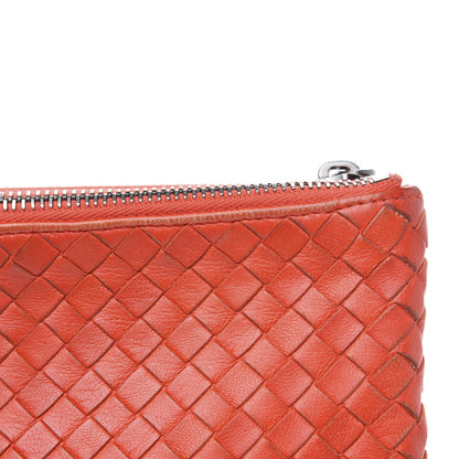Bottega Veneta Nappa Intrecciato Double Zip Clutch Geranium 9 of 12