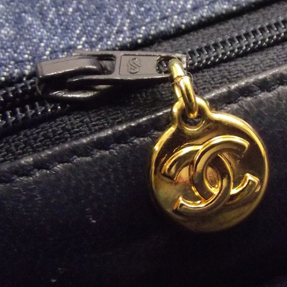 Chanel Denim Tortoise Handle Tote 11 of 11