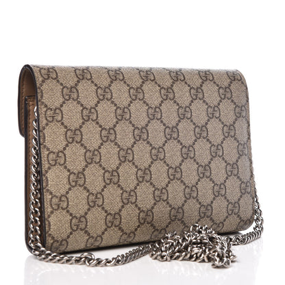 Gucci GG Supreme Monogram Mini Dionysus Chain Wallet Beige Taupe 4 of 9