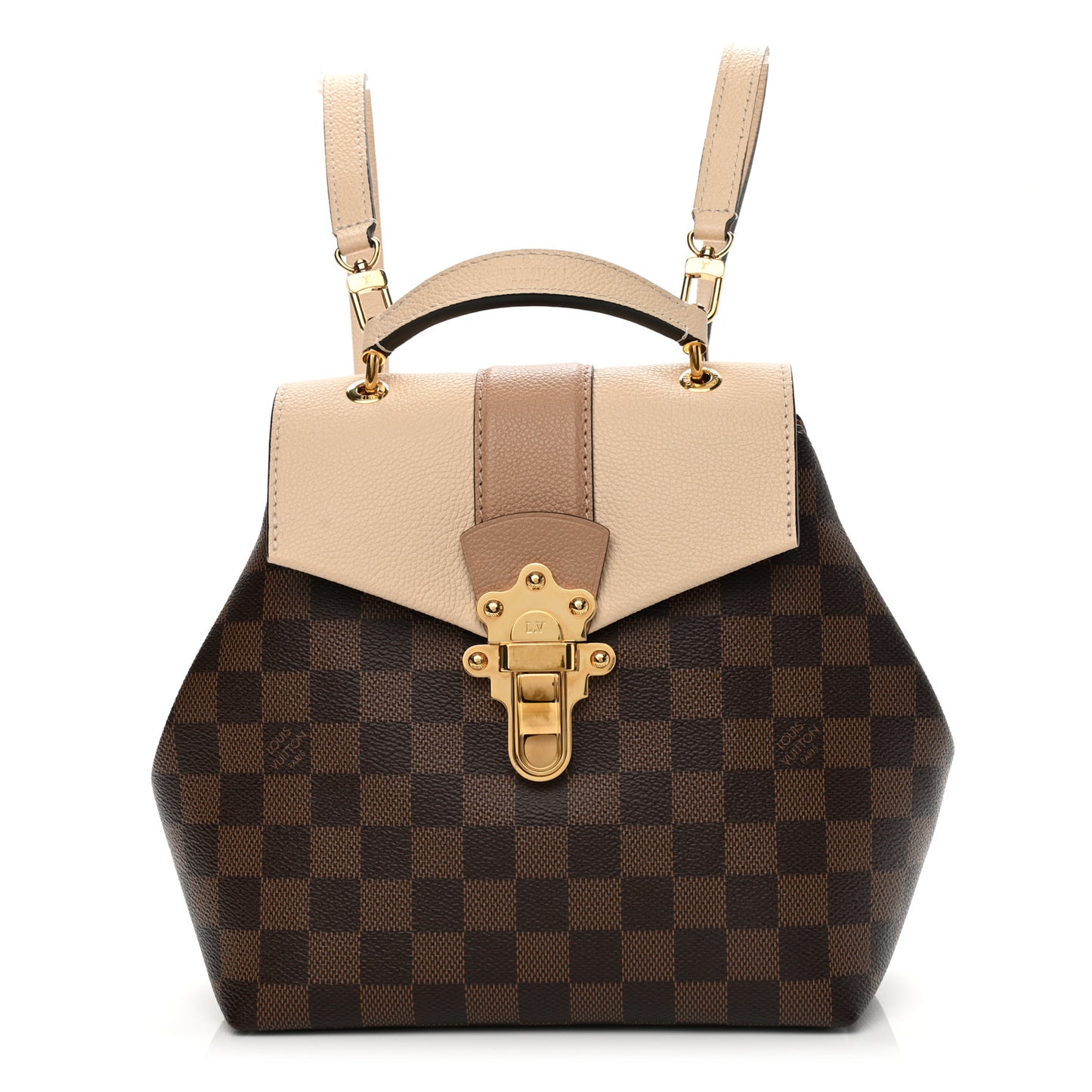 Damier Ebene Clapton Backpack Creme