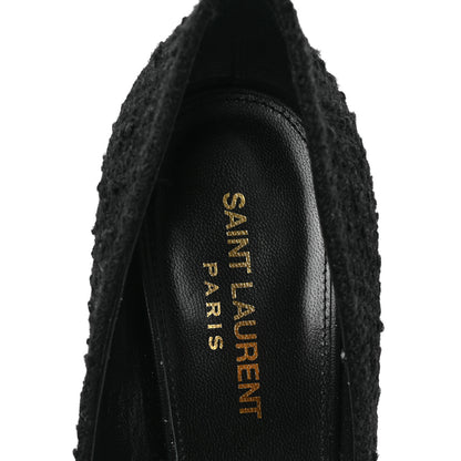 Saint Laurent Tessuto Boucle New Ria 105 Pumps 38 Black 7 of 10