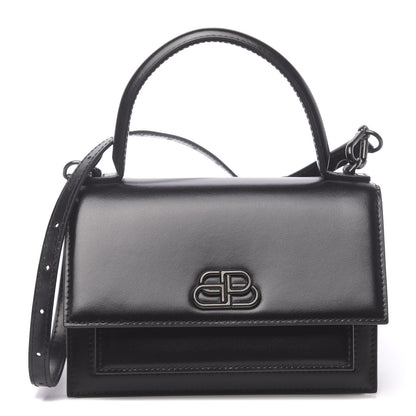 Balenciaga Box Calfskin Monochrome XS Sharp Top Handle Bag Black 1 of 9