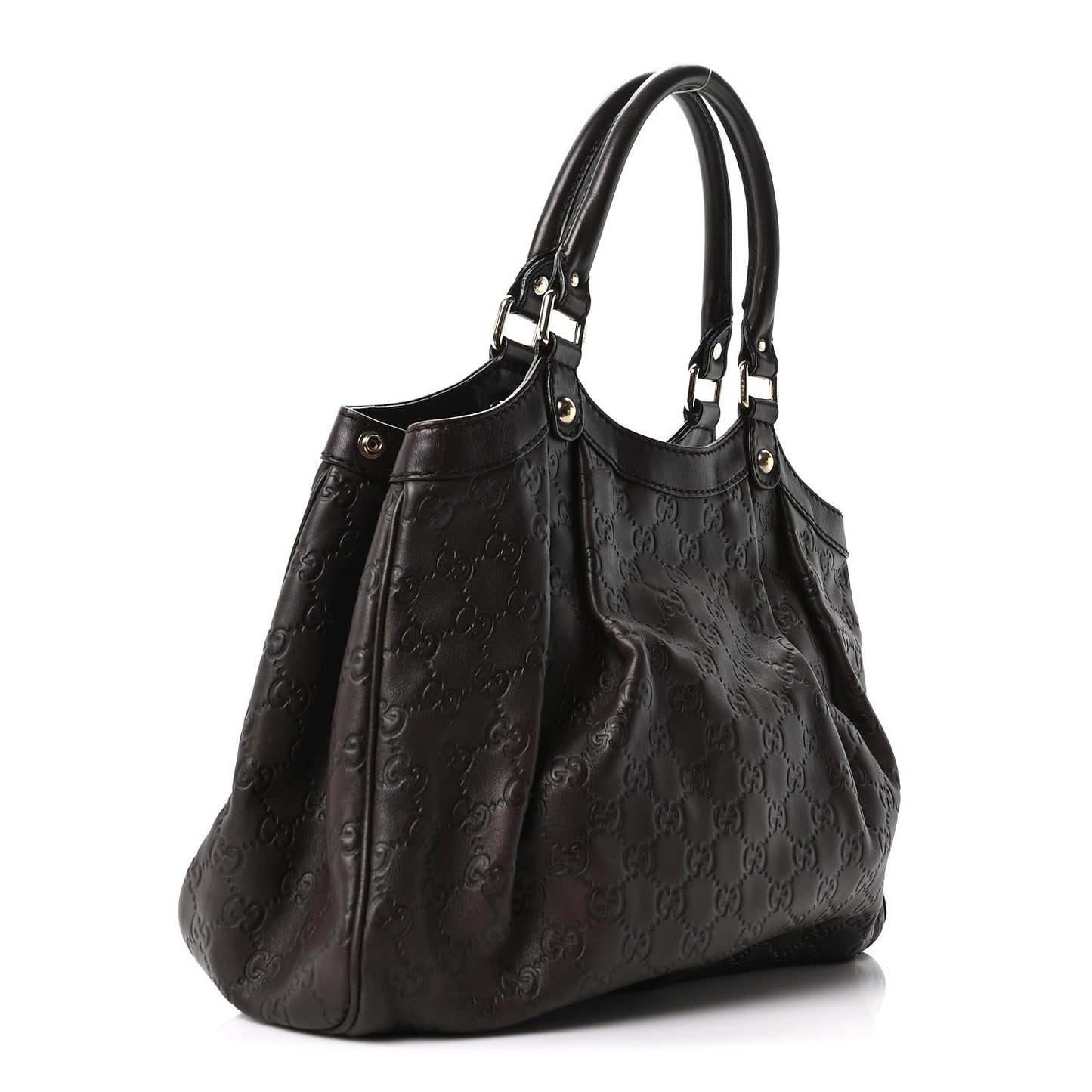 Guccissima Medium Sukey Tote Chocolate