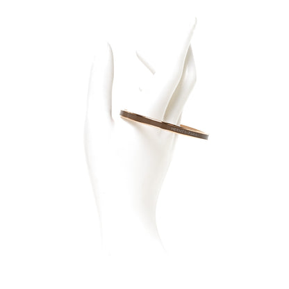 Hermes Enamel Printed Extra Narrow Uni Bracelet 70 Marron Glace 2 of 5