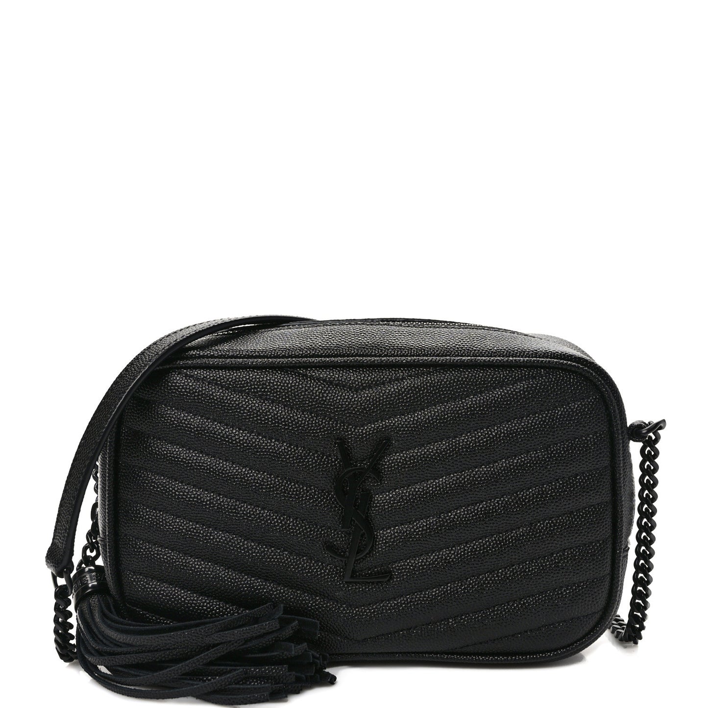 Grain De Poudre Matelasse Monochrome Monogram Mini Lou Camera Bag Black