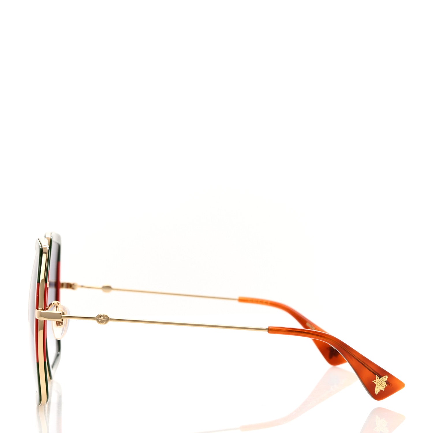 Gucci Square Frame Web GG0106S Sunglasses Tortoise 3 of 8