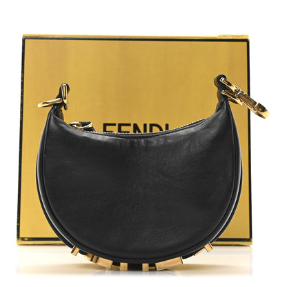 Fendi Vitello Grace Matte Nano Fendigraphy Hobo Charm Black 11 of 11