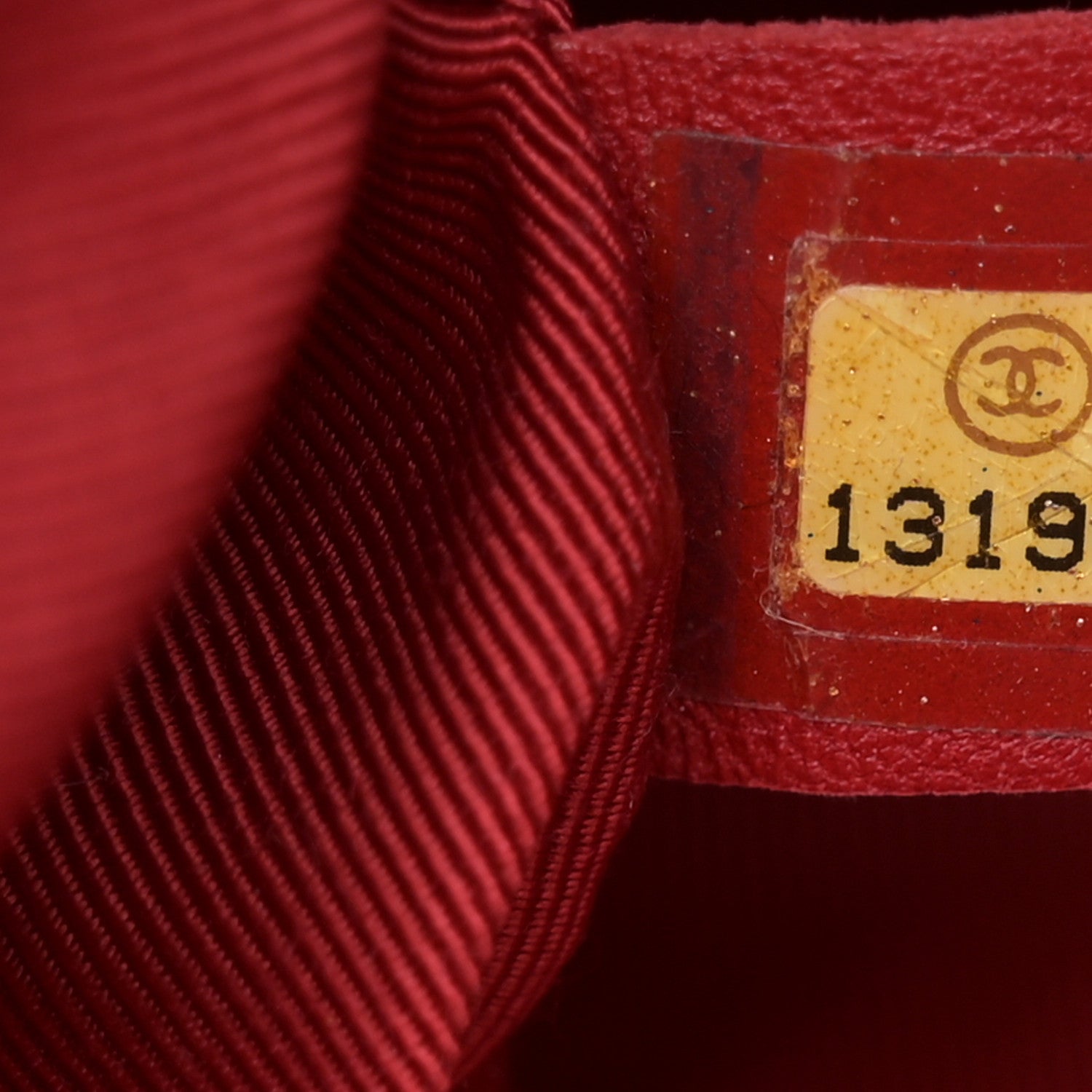 Chanel Striped Canvas Logo Tote Red 7 of 15