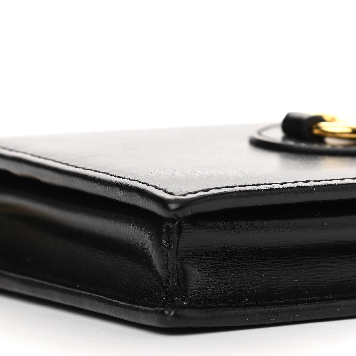 Boarded Plutone Calfskin Horsebit 1955 Wallet On Chain Black