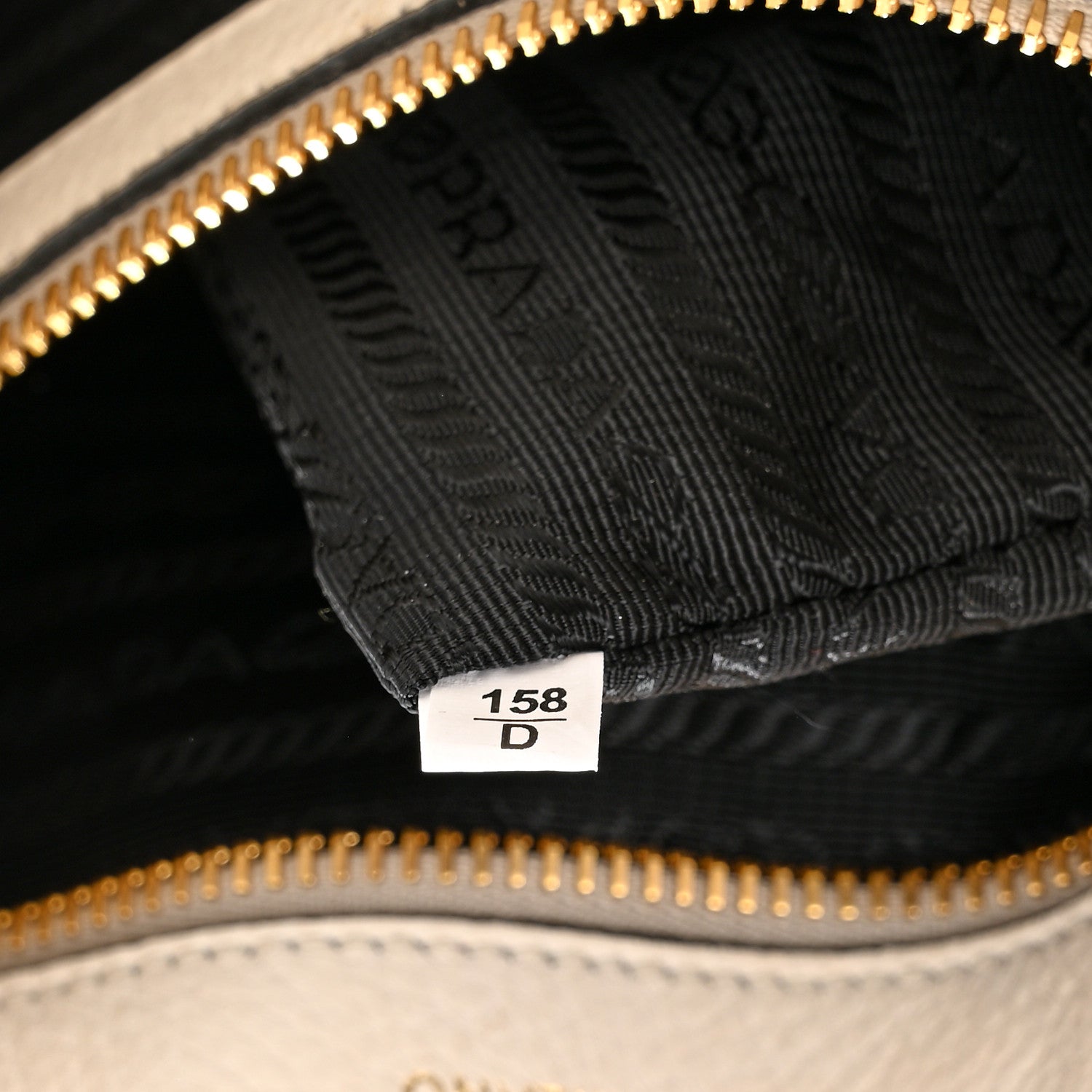 Prada Vitello Daino Zippered Shoulder Bag White 7 of 12