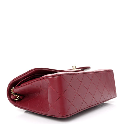 Chanel Lambskin Quilted Small Double Flap Burgundy 4 of 11