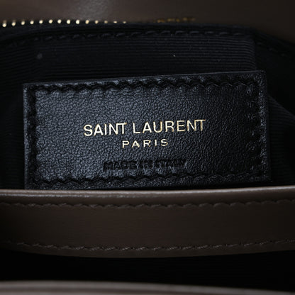 Saint Laurent Calfskin Y Quilted Monogram Toy Loulou Crossbody Bag Taupe 7 of 12