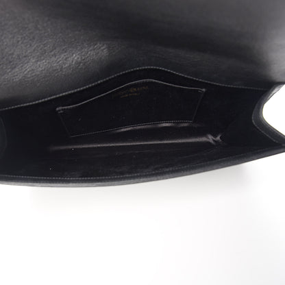 Saint Laurent Calfskin Monogram Large Belle De Jour Clutch Black 5 of 8