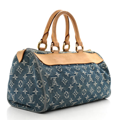 Louis Vuitton Monogram Denim Neo Speedy Blue 3 of 13