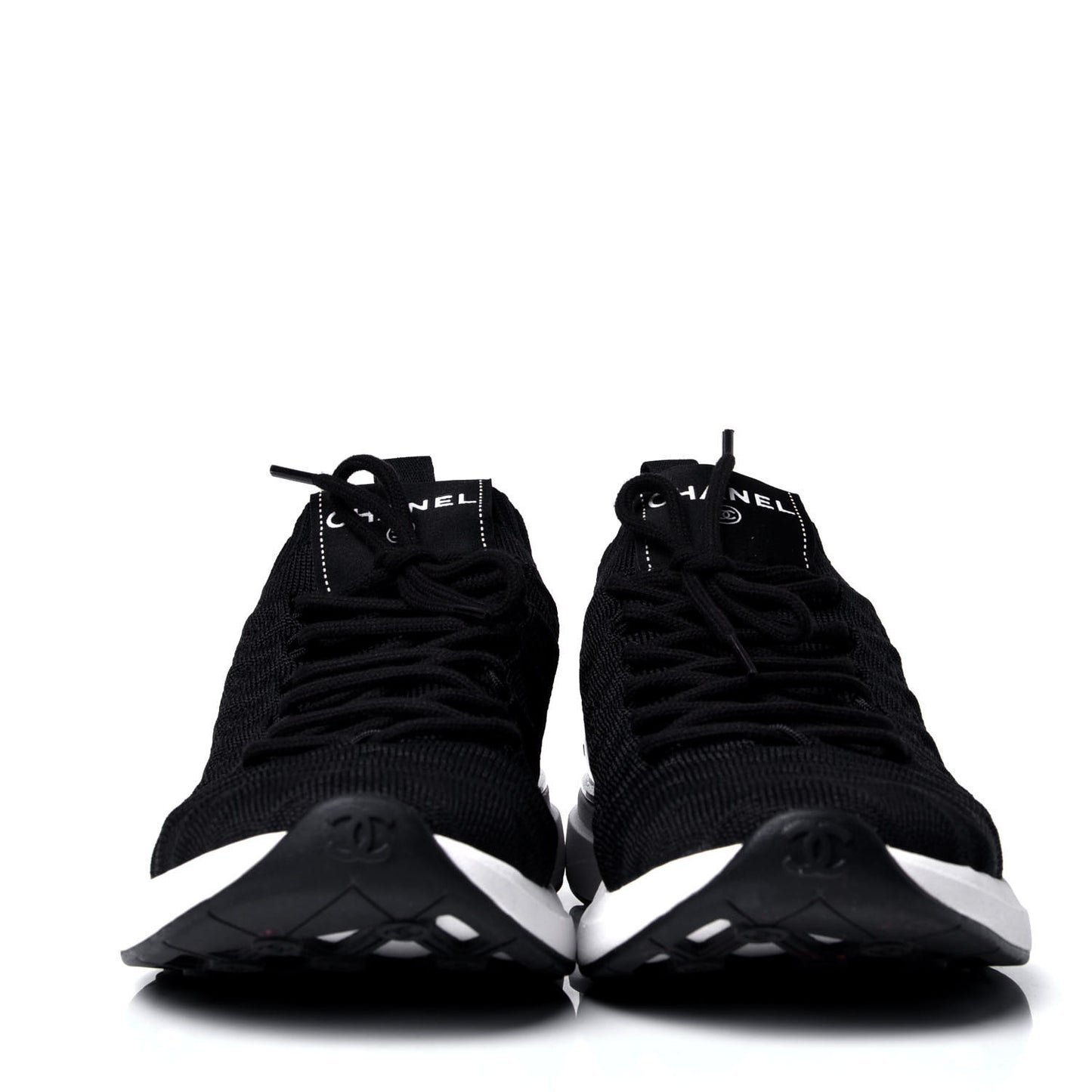 Mixed Fibers Quilted Womens CC Sneakers 39 Black