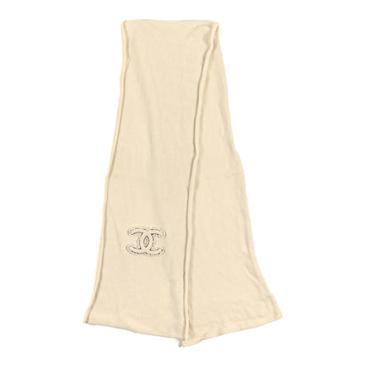 Chanel Cashmere CC Stole Ivory 2 of 4