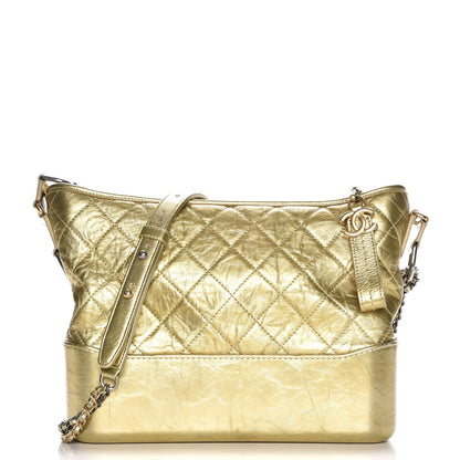 Chanel Metallic Aged Calfskin Quilted Medium Gabrielle Gold 1 of 8