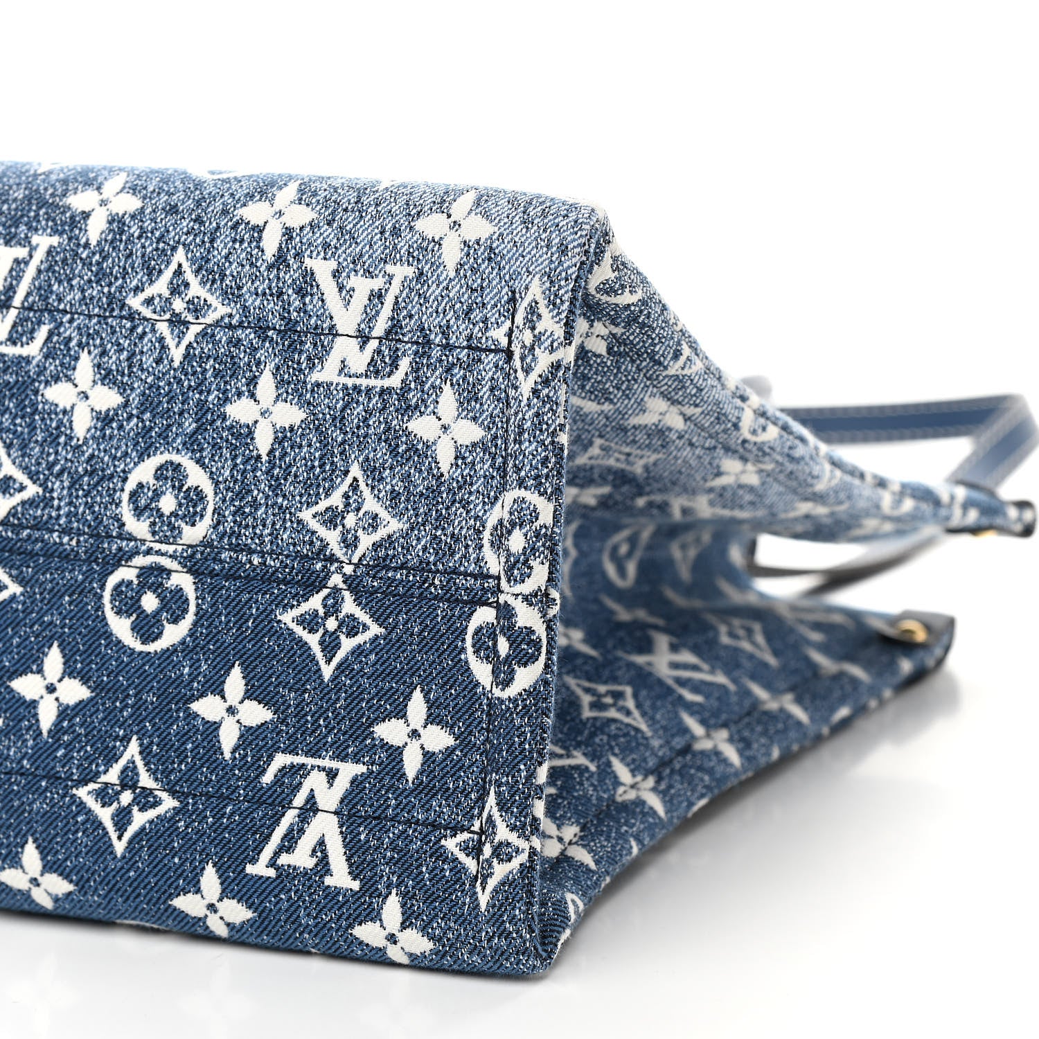 Louis Vuitton Monogram Jacquard Denim Onthego MM Bleu 9 of 10