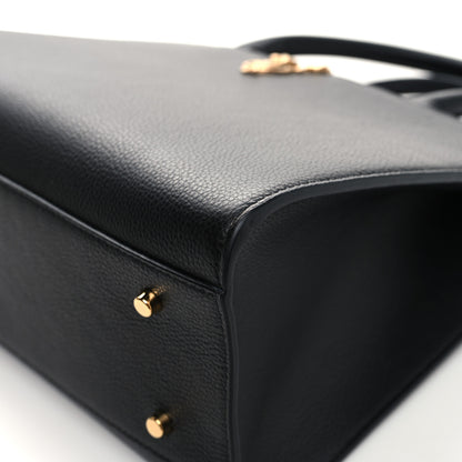 Versace Calfskin Virtus Tote Black 9 of 11