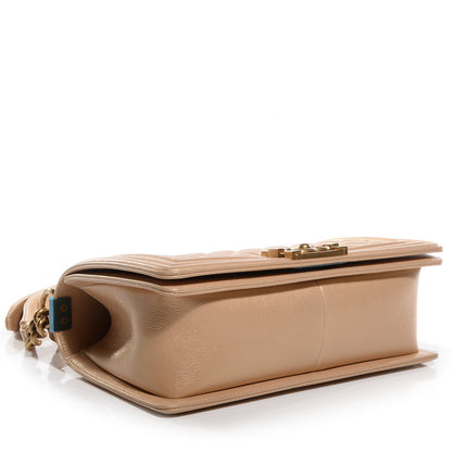 Chanel Pearl Calfskin Medium Boy Flap Gold 4 of 9